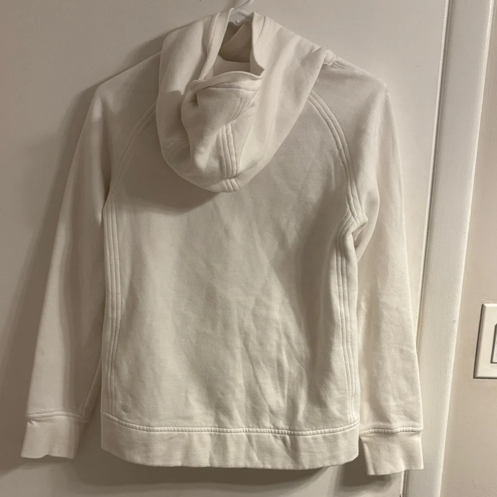 Lululemon Scuba White Pullover Hoodie Size 2